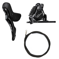Poignée gauche vélo route Shimano 105 mécanique 2x12v ST-R7120-L avec étrier frein à disque